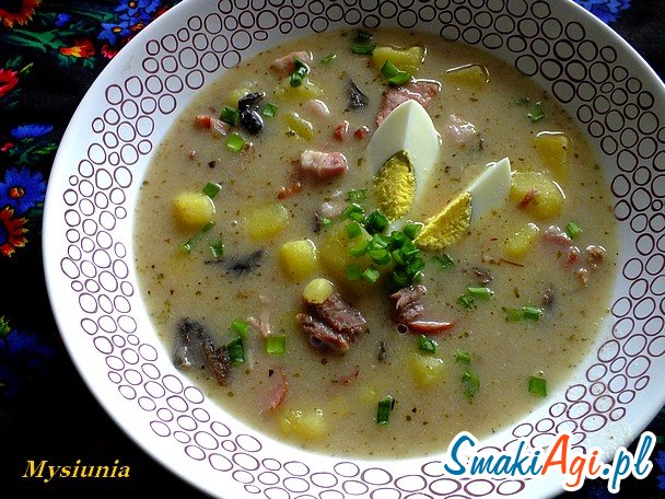 zalewajka z suszonymi grzybami