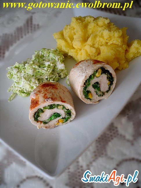 Roladki z jarmużem i mozarellą