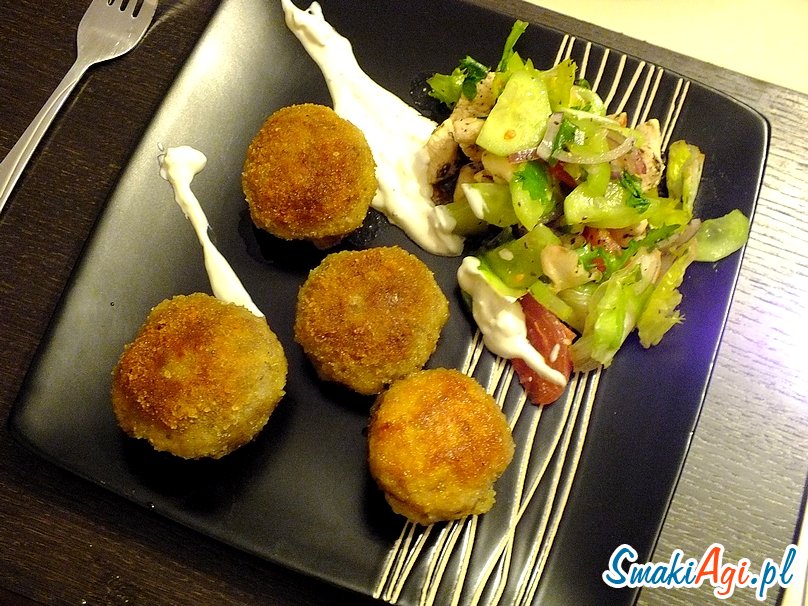 smażone pieczarki faszerowane mięsem