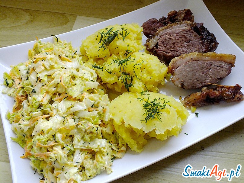 Pieczona pierś gęsi ze skórką